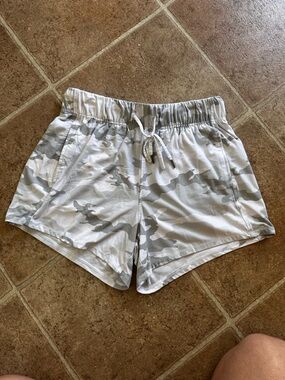 Avia Gray Camo Athletic Drawstring Shorts